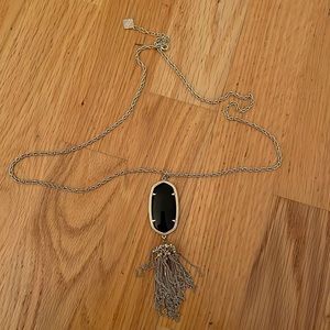 Black Kendra Scott long necklace with tassel